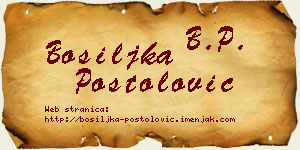Bosiljka Postolović vizit kartica